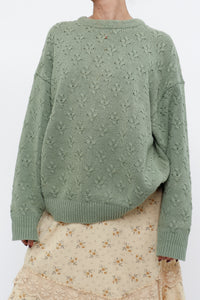 Vintage x Made in Canada x Green Cotton Oversized Sweater (XS-XL)
