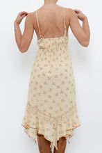Load image into Gallery viewer, Vintage x Made in Thailand x Light Yellow Floral Midi Dress (S, M)