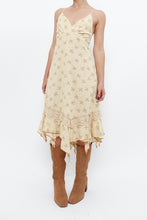 Load image into Gallery viewer, Vintage x Made in Thailand x Light Yellow Floral Midi Dress (S, M)