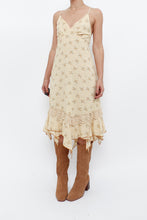Load image into Gallery viewer, Vintage x Made in Thailand x Light Yellow Floral Midi Dress (S, M)