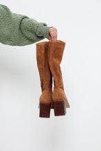 Load image into Gallery viewer, Modern x Camel Suede Heeled Slouch Boot (8.5, 9)