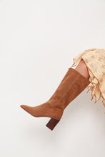 Load image into Gallery viewer, Modern x Camel Suede Heeled Slouch Boot (8.5, 9)