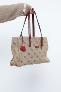 Vintage x DOONEY & BURKE Brown, Beige Monogram Purse