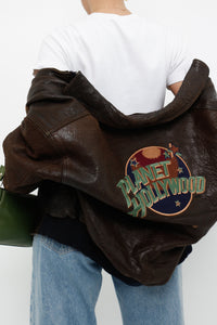 Vintage x PLANET HOLLYWOOD London Leather Reversible Bomber (XS-M)