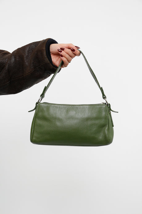Vintage x DANIER LEATHER Green Pebble Leather Mini Purse