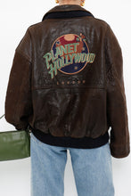Load image into Gallery viewer, Vintage x PLANET HOLLYWOOD London Leather Reversible Bomber (XS-M)