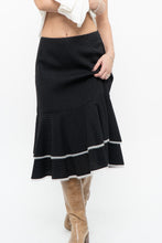 Load image into Gallery viewer, Vintage x Made in Canada x Black Wool-Blend Polka Dot Midi Skirt (XS)