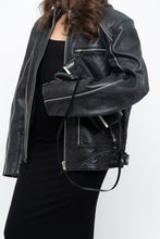 Load image into Gallery viewer, Vintage x Made in Pakistan x Black Faded Detailed Biker Jacket (S-L)