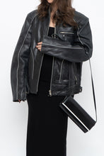 Load image into Gallery viewer, Vintage x Made in Pakistan x Black Faded Detailed Biker Jacket (S-L)