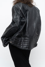 Load image into Gallery viewer, Vintage x Made in Pakistan x Black Faded Detailed Biker Jacket (S-L)