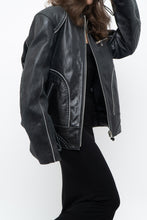 Load image into Gallery viewer, Vintage x Made in Pakistan x Black Faded Detailed Biker Jacket (S-L)
