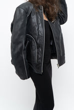 Load image into Gallery viewer, Vintage x Made in Pakistan x Black Faded Detailed Biker Jacket (S-L)