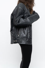 Load image into Gallery viewer, Vintage x Made in Pakistan x Black Faded Detailed Biker Jacket (S-L)