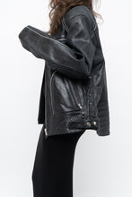 Load image into Gallery viewer, Vintage x Made in Pakistan x Black Faded Detailed Biker Jacket (S-L)