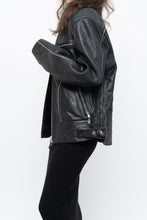 Load image into Gallery viewer, Vintage x Made in Pakistan x Black Faded Detailed Biker Jacket (S-L)