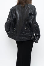Load image into Gallery viewer, Vintage x Made in Pakistan x Black Faded Detailed Biker Jacket (S-L)