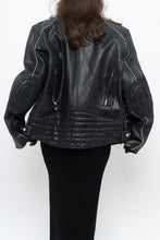 Load image into Gallery viewer, Vintage x Made in Pakistan x Black Faded Detailed Biker Jacket (S-L)