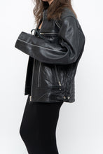 Load image into Gallery viewer, Vintage x Made in Pakistan x Black Faded Detailed Biker Jacket (S-L)