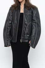 Load image into Gallery viewer, Vintage x Made in Pakistan x Black Faded Detailed Biker Jacket (S-L)