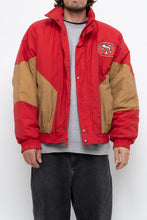 Load image into Gallery viewer, Vintage x Made in Korea x SF 49ERS Red, Gold Puffer Jacket (M-XL)