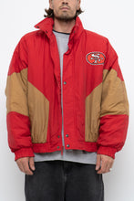 Load image into Gallery viewer, Vintage x Made in Korea x SF 49ERS Red, Gold Puffer Jacket (M-XL)
