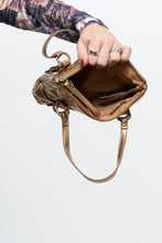 Load image into Gallery viewer, Vintage x Bronze Metallic Rhinestone Mini Purse