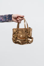 Load image into Gallery viewer, Vintage x Bronze Metallic Rhinestone Mini Purse