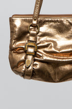 Load image into Gallery viewer, Vintage x Bronze Metallic Rhinestone Mini Purse