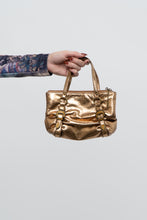 Load image into Gallery viewer, Vintage x Bronze Metallic Rhinestone Mini Purse