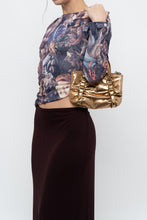Load image into Gallery viewer, Vintage x Bronze Metallic Rhinestone Mini Purse
