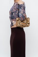 Load image into Gallery viewer, Vintage x Bronze Metallic Rhinestone Mini Purse