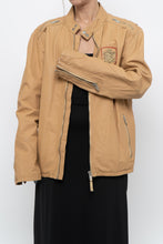 Load image into Gallery viewer, Vintage x DIESEL Tan Leather Emblem Biker Jacket (M-XL)