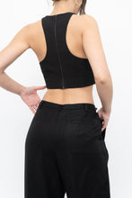 Load image into Gallery viewer, ELIZABETH &amp; JAMES x Black Cropped Tank (XS, S)