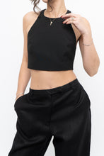 Load image into Gallery viewer, ELIZABETH &amp; JAMES x Black Cropped Tank (XS, S)