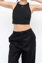 Load image into Gallery viewer, ELIZABETH &amp; JAMES x Black Cropped Tank (XS, S)