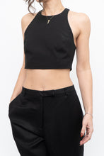 Load image into Gallery viewer, ELIZABETH &amp; JAMES x Black Cropped Tank (XS, S)