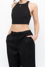 Load image into Gallery viewer, ELIZABETH &amp; JAMES x Black Cropped Tank (XS, S)