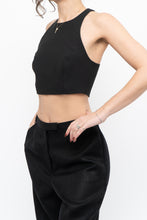 Load image into Gallery viewer, ELIZABETH &amp; JAMES x Black Cropped Tank (XS, S)
