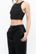 Load image into Gallery viewer, ELIZABETH &amp; JAMES x Black Cropped Tank (XS, S)