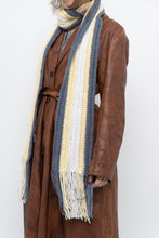 Load image into Gallery viewer, Handmade x Blue, Cream, Yellow Crochet Scarf