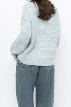 Load image into Gallery viewer, RAILS x Heathered Blue, White Wool-Blend Knit Sweater (XS-M)