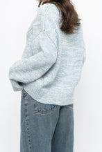 Load image into Gallery viewer, RAILS x Heathered Blue, White Wool-Blend Knit Sweater (XS-M)