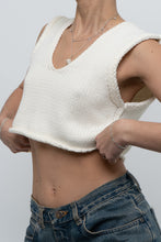 Load image into Gallery viewer, ISALIS x Cream Cropped Tank (XS-M)