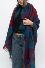 Load image into Gallery viewer, Vintage x Red Plaid Mohair Blanket Scarf