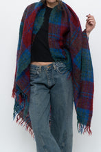 Load image into Gallery viewer, Vintage x Red Plaid Mohair Blanket Scarf