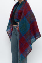 Load image into Gallery viewer, Vintage x Red Plaid Mohair Blanket Scarf