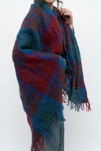 Load image into Gallery viewer, Vintage x Red Plaid Mohair Blanket Scarf