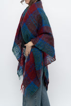 Load image into Gallery viewer, Vintage x Red Plaid Mohair Blanket Scarf