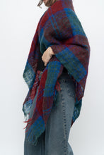 Load image into Gallery viewer, Vintage x Red Plaid Mohair Blanket Scarf