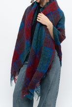 Load image into Gallery viewer, Vintage x Red Plaid Mohair Blanket Scarf